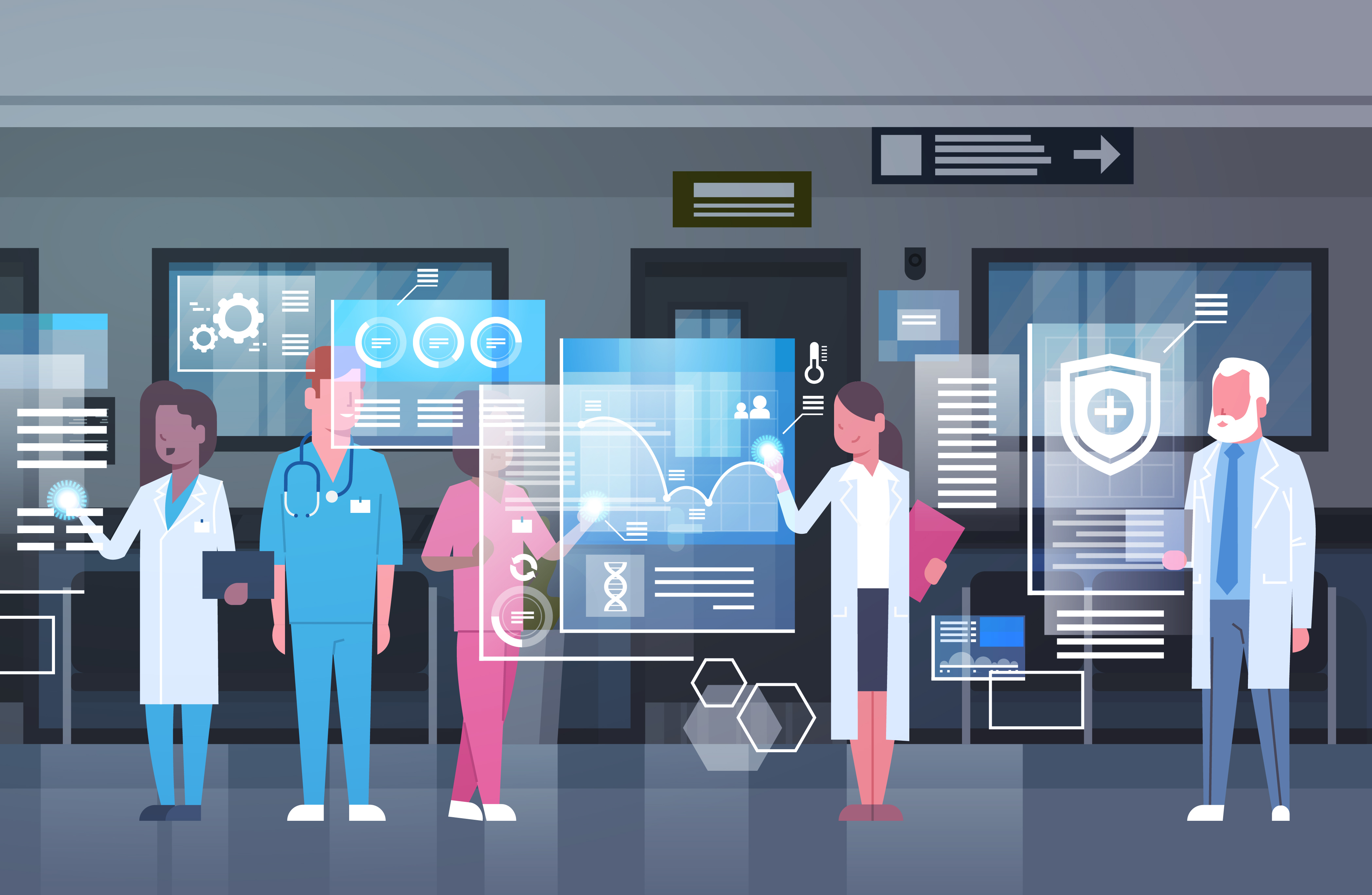 smart hospital illustration